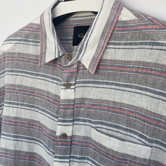 Rails Carson Casual Button Down Linen Shirt Large - Picture 13 of 17